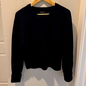 Banana Republic Navy Blue Merino Wool Crewneck Sweater size Medium Petite
